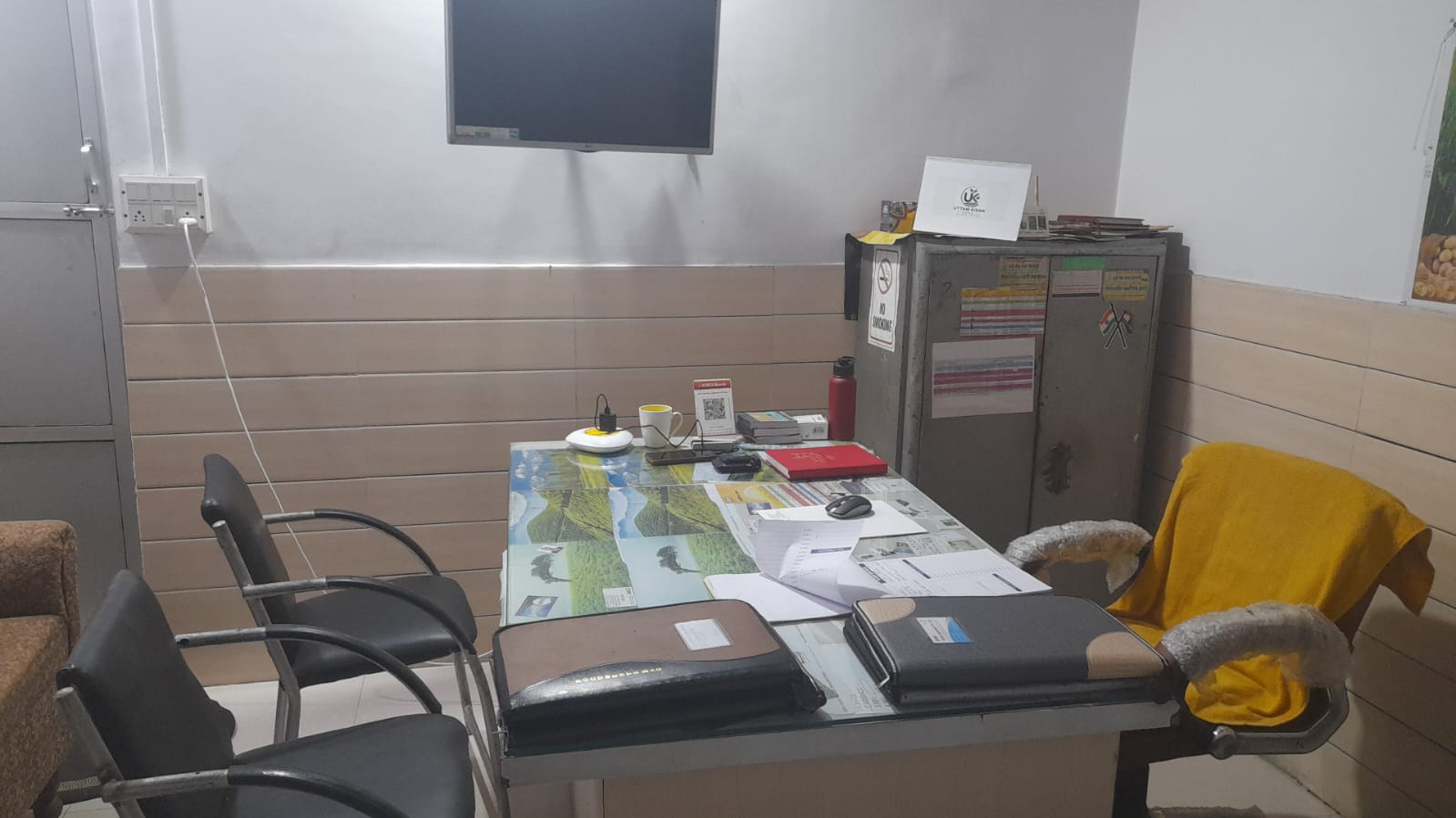 Working desk at the headquarter office of Uttam Kisan Agro