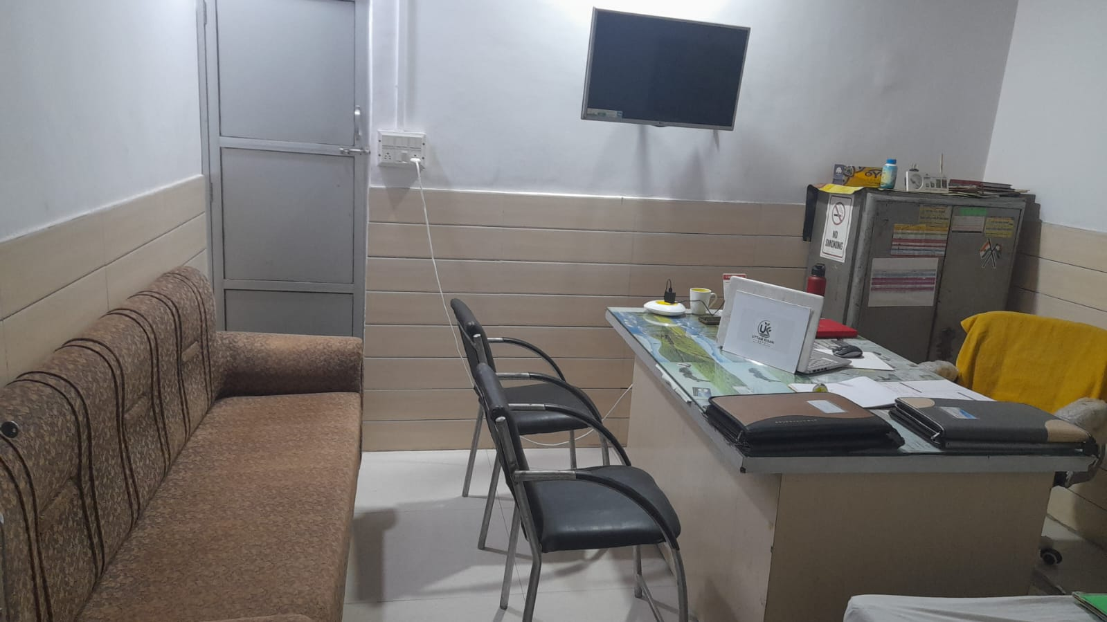 Seating and meeting area at the headquarter office